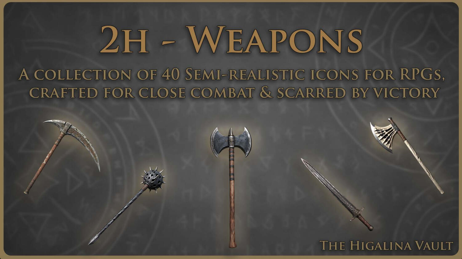 2h Weapons - 2D Semi Realistic Assets